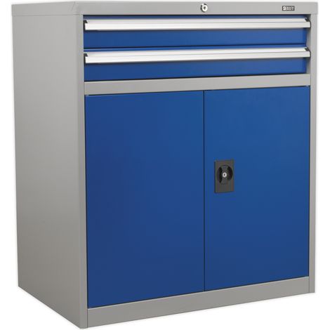 Sealey API8810 Premier Industrial™ Industrial Cabinet with 2 Drawers & 1 Shelf (1/2)