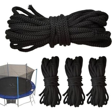 Trampolin-Netzseile, 4 Stück 4,6 m Verbindungsseil für gewebte Netztrampoline, stark und langlebig für - (1/5)