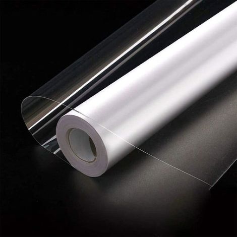 Film adhésif transparent PVC 40x300 cm - protection meubles et cuisine, imperméable, résistant huile & chaleur (1/5)