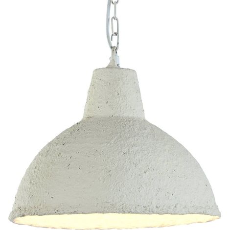 Suspension élégante papier mâché épuré pour intérieur chic - Blanc pur et texturé (1/4)