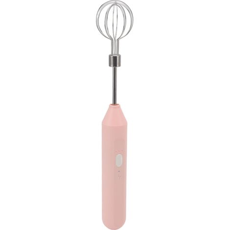 Batteur électrique à main à trois vitesses, mousseur à lait portable à piles pour la pâtisserie maison, rose