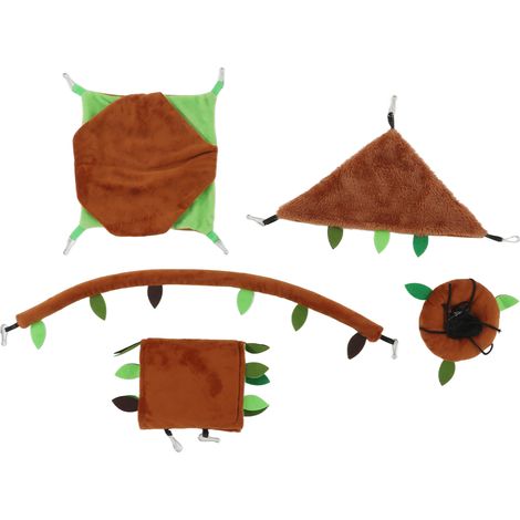 Hamac multifonction doux et confortable (lot de 5) pour hamsters, cobayes, planeurs de sucre et rats. (1/5)