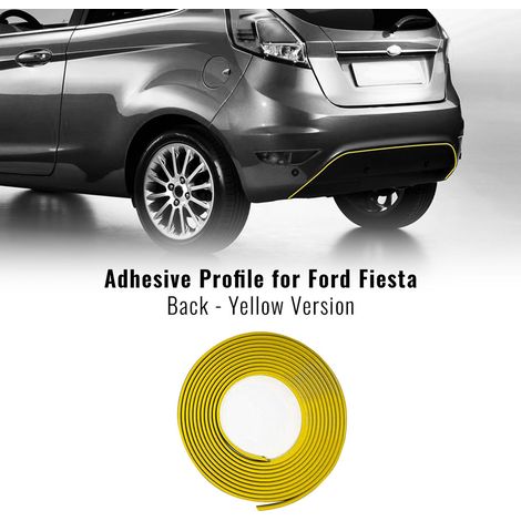 Profilo Adesivo per Dam Paraurti Ford Fiesta con Biadesivo 3M APT - Confezione: POSTERIORE - Colore: GIALLO