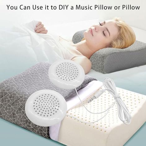 Speaker for Pillows, Dual Stereo Two Channel DIY 3.5mm Mini Speaker Pillow for Phone, MP3, MP4, CD Player, Mobile Phone, Compatible with Audio Devices (1/3)