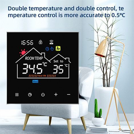 Thermostat sans fil intelligent Wi-Fi pour un chauffage efficace de l'eau de la chaudière à gaz, contrleur de température numérique A