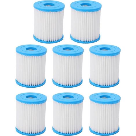 8 Stück Poolfilterkartuschen, starke Filterleistung, strapazierfähiges Polyester, wiederverwendbar, Schwimmbadfilter