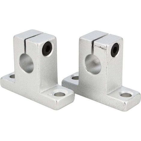 2 Pack SK10 Shaft Fixing Bracket, Aluminum Alloy Shaft Fixing Material for Vertical Shaft Linear Rail (1/4)