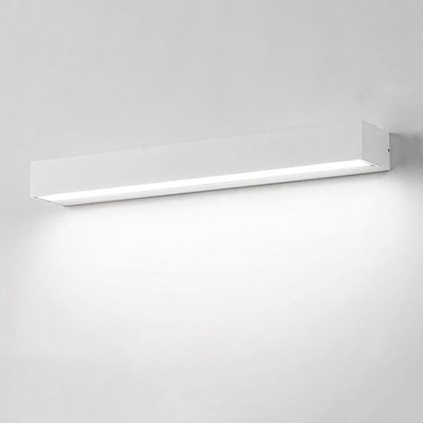 Applique murale LED d'extérieur, idéale pour éclairer les entrées et les cours, étanche IP65 (lumière blanc froid 6000 K, finition blanche, 50cm, 30W) (1/5)