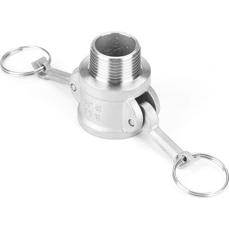 Adaptateur de pompe à déchets en acier inoxydable DN20 3/4" B, raccord femelle à verrouillage par came avec filetage mâle. (1/5)
