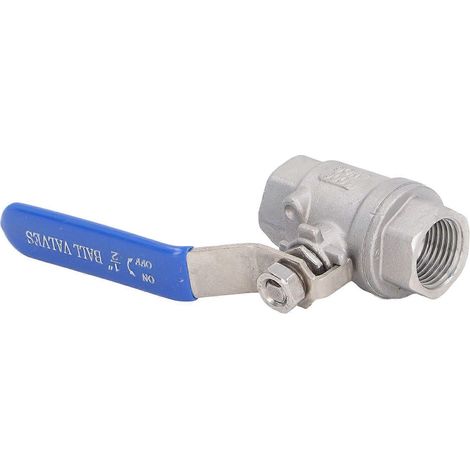 Vanne à bille flottante à passage intégral en 2 parties, filetage femelle en acier inoxydable, pour pompe de jardin DN15 1/2 po 1000 WOG (1/5)