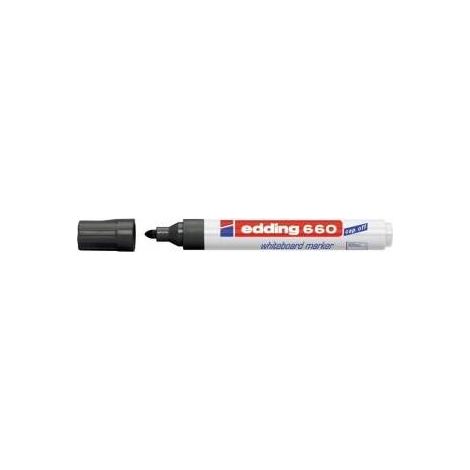 Rotulador edding para pizarra blanca 660 color negro punta redonda 3 mm