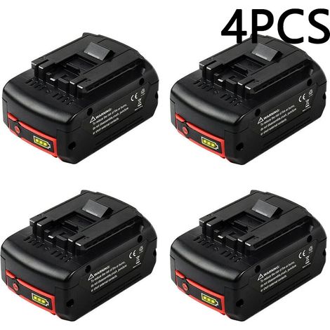 Batterie Li-ion 18V 6000mAh, Compatible avec Bosch BAT609 BAT610 BAT618 BAT619 GBA18V GSR18V, 4 PCS 6.0Ah batterie (1/5)