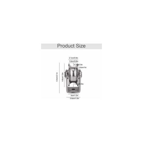 Poulie Simple Poulie pour Cable Acier INOX, Poulie de levage, Poulie Escalade Poulie Rouleau de Chargement, Poulie de Levage Capacité 30kg - 1pcs Argent (1/3)