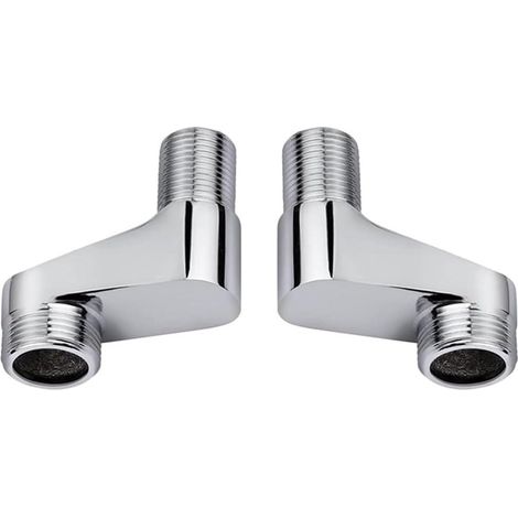 Adaptateur de raccordement de douche réglable en 2 pièces, connecteur en S 75 mm à 225 mm pour robinetterie en laiton chromé, robinets d'angle de salle de bain, serrures de porte