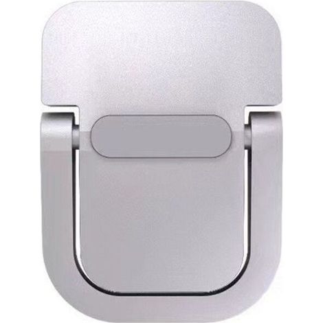 Support d'ordinateur portable 2 pièces, pliable, autocollant, ergonomique et invisible, compatible avec de nombreux ordinateurs portables, couleur argent (1/4)
