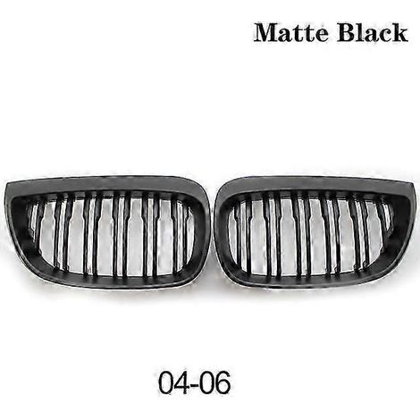 Calandre avant de voiture style course pour BMW Série 1 E81 E87 E82 E88 120i 130i 2004-2011, double grille à lamelles, accessoires de décoration pour véhicule (noir mat 04-06) (1/5)