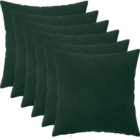 vidaXL Funda de almohada 6 pcs HEERLEN Verde oscuro 40 x 40 cm (1/2)