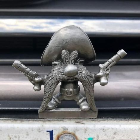 Ornement de capot, décoration de voiture vintage de dessin animé, décoration de capot en métal (1/4)