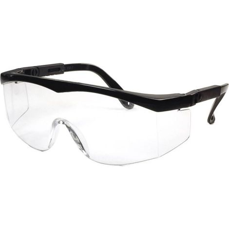 B-SAFETY PROTECTO BR306005 Schutzbrille mit UV-Schutz, Schwarz, EN 166, DIN 166 (1/2)