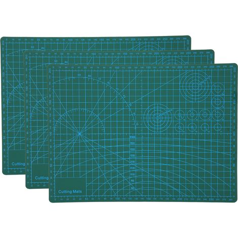 Tapis de découpe en 3 parties, planche à dessin A4 avec échelle, tapis de gravure pour tampon encreur, accessoires de rechange (1/5)