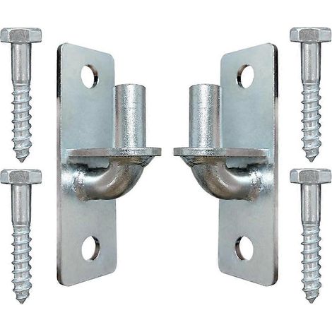 Charnières robustes pour portail en grillage, paquet de 2, avec axe de 5/8 po pour clôtures métalliques extérieures (1/5)