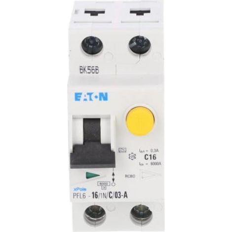 Interruttore differenziale 1P+N 16A 0.3A tipo A PFL6-16/1N/C/03-A 165529
