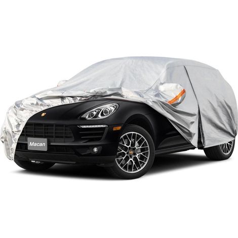 Vollgarage Autoplane für Porsche Macan (2014-2025) Wasserdicht Staubschutz Silber (1/5)
