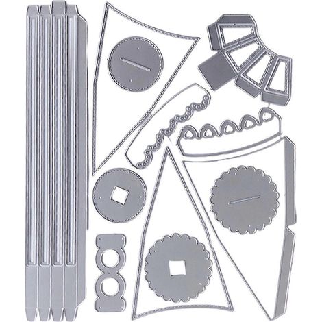 Matrices de découpe en métal 3D en forme de parapluie, pochoirs de gaufrage, moules pour scrapbooking, albums photo et décorations de cartes (1/4)