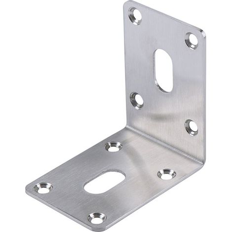 Jeu de 4 cornières en acier inoxydable 304 70 x 70 x 50 mm Cornières robustes Cornières en bois pour abris de jardin, plates bandes surélevées, établis et autres (1/4)