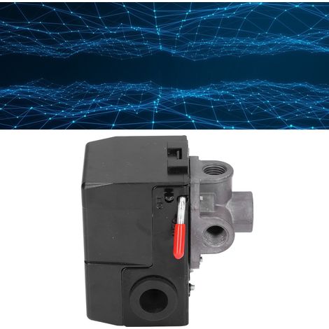 220V LF10 horizontaler Vierloch-Vierwege-Druckschalter für Luftkompressoren, Druckregler 95-125 PSI (1/5)