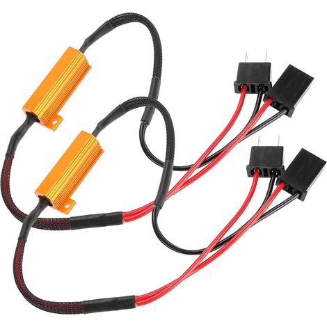 Décodeurs LED H7 Anti-Clignotement Rapide (2 Pièces) - Résistances de Charge Sans Erreur pour Feux de Croisement (1/5)