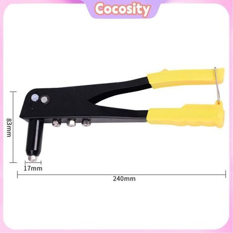 Cocosity outil de rivetage Kit de riveteuse manuelle à traction unique, pistolet à riveter en acier au moto frein 9,5 pouces (1/5)