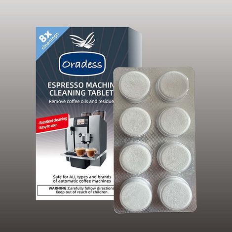 Tablettes Détartrantes Pour Machine À Café - Formule Concentrée Pour Machines À Espresso Et Cafetières Filtrantes - 8 Pièces (1/5)