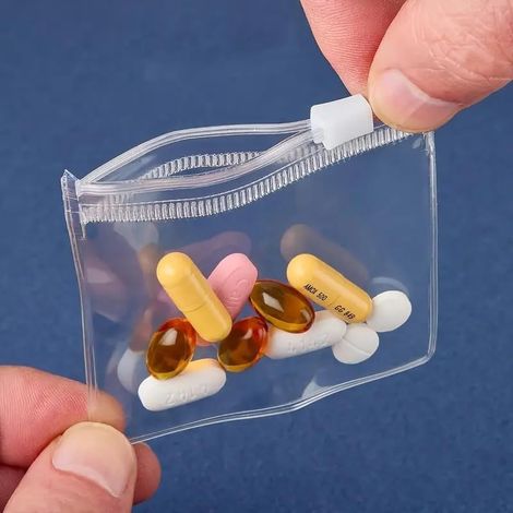 1 Ensemble 20 Pièces Rouleaux de Rangement pour Bijoux Sacs Réutilisables à Fermeture Éclair pour Accessoires Essentiels de Voyage Organisateur de Pilules Kit Organisateur Multifonctionnel (1/5)