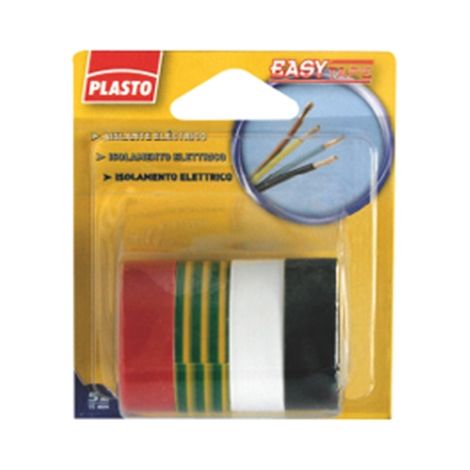PLASTO - Kit 4 Nastri ISOLANTI 15MMX5M