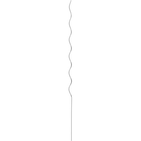 Soutien de plante 20 pcs Argenté 110 x 0.6 x 0.6 cm Acier