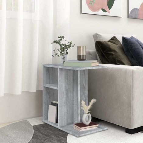 vidaXL Side Table Grey Sonoma 50x30x50 cm Engineered Wood (1/5)