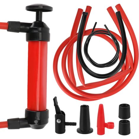 Kompatibel mit dem Pumpen von Kraftstoff, Gas, Flüssigkeiten, Wasser, manuellen Ölpumpen, Autopflegeprodukten, Vakuum-Handpumpen, Siphons, Saugnäpfen und Kfz-Überfüllanlagen. Kompatibler Messschlauch,