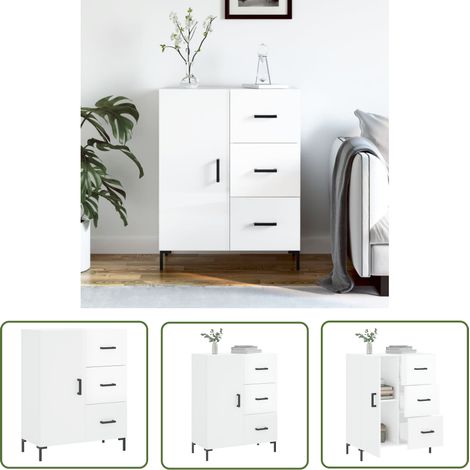 Maison Exclusive Sideboard Hochglanz-Weiß 69,5x34x90 cm (1/5)