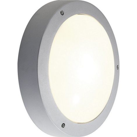 Slv DRAGAN 230404 - Wall and Ceiling Light. Round silver gray. G24D-3. 2x26W IP44