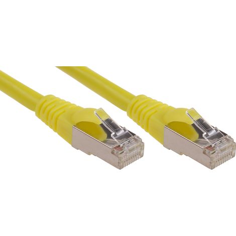 Câble cat 6 Avec connecteur / , F/UTP, gaine LSZH Jaune, 10m ( Prix pour 1 )