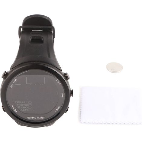 Baromètre montre étanche rétroéclairage altimètre thermomètre multifonction pour pêche extérieur noir (1/5)