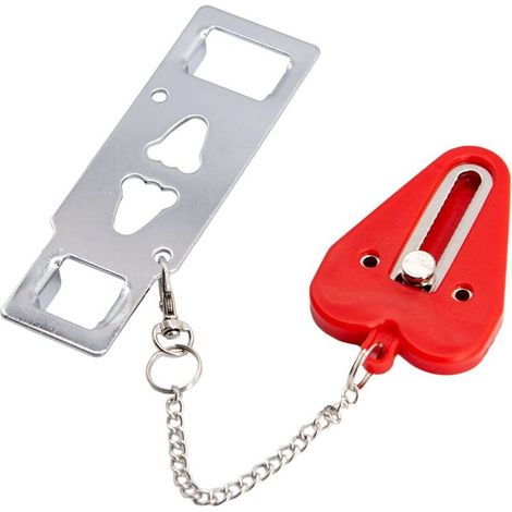 Portable security door lock, used for home security, travel door lock, essential lock for dormitories (1/5)