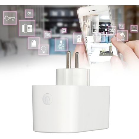 Prise intelligente Wifi Prise double prise Wifi Shunt double contrôle commande vocale interrupteur de temporisation Prise intelligente 2 en 1 AC 220‑-- (1/5)
