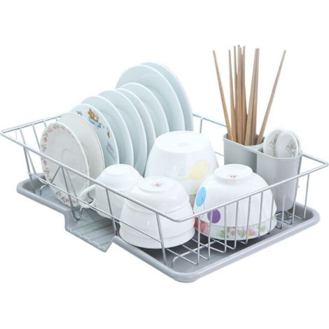 Égouttoir à vaisselle, égouttoir de cuisine antirouille, égouttoir à vaisselle pour plan de travail, égouttoir à vaisselle pour évier, étagères de rangement. (1/5)