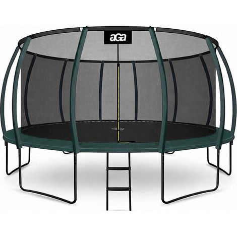 Aga SPORT EXCLUSIVE Trampolino 500 cm Verde scuro + rete di protezione + scala