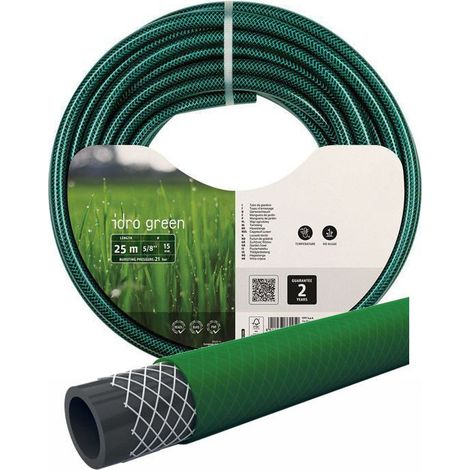Fitt Tuyau Hydro Green 5/8" 15 M Vert/Noir 3 Couches Renforcé Anti-Algues