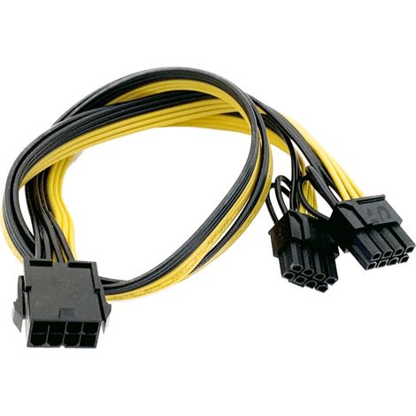 STI Cavo da 8Pin Femmina a doppio 6+2 8 Pin Maschio 50cm 18AWG