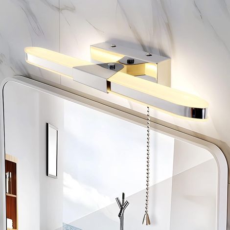 40 cm LED-Badezimmerwandleuchte mit Zugschalter – 8 W, 3000 K, Waschtischleuchte – Wandleuchte für Badezimmerauslagen – Festanschluss (1/5)