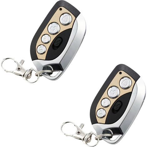 Duplicateur de Télécommande sans Fil,Télécommande Portail Copie,433.92MHz Clonage Électrique Clonage Universel Duplicateur Clé Fob pour Porte de Garage (2 articles) (1/5)